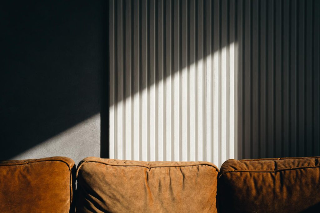 fluted panel in a home