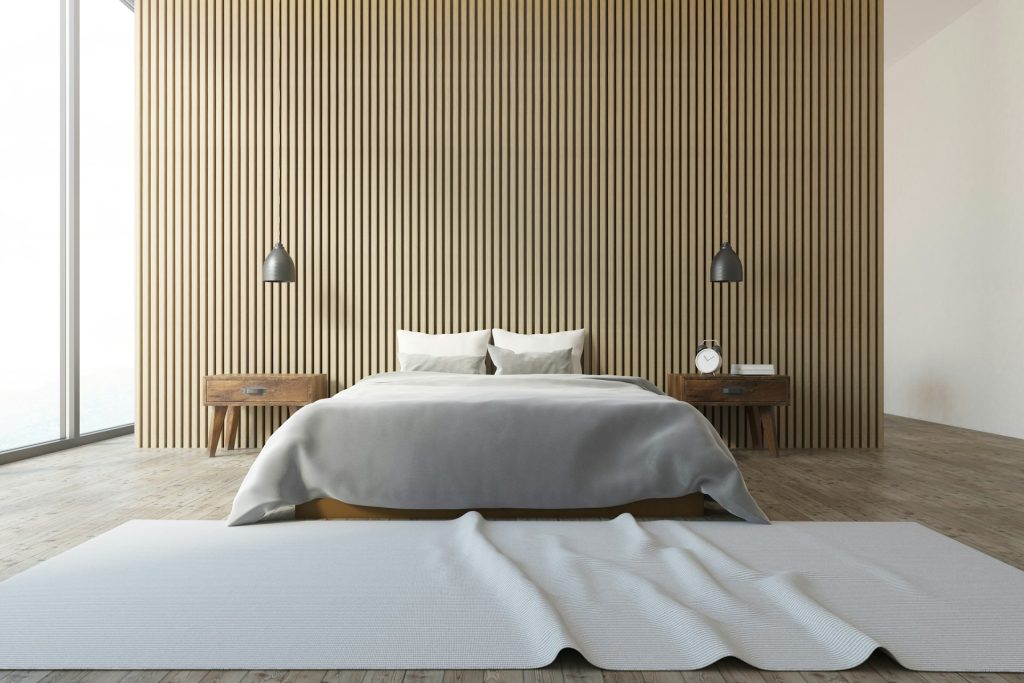 wall panel in bedroom